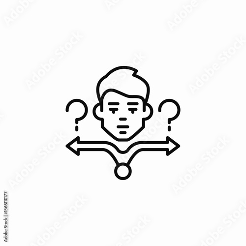 decision making icon sign vector