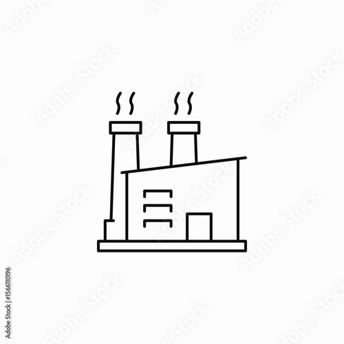 factory building icon sign vector