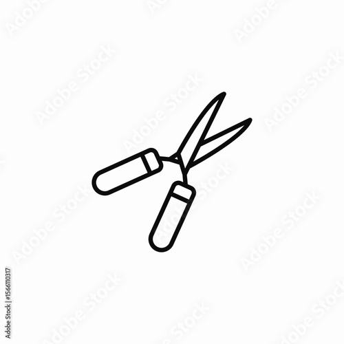 garden shears icon sign vector