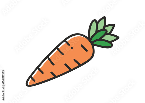 Fresh carrot Vector, carrot Icon Illustration