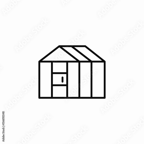 garden shed icon sign vector