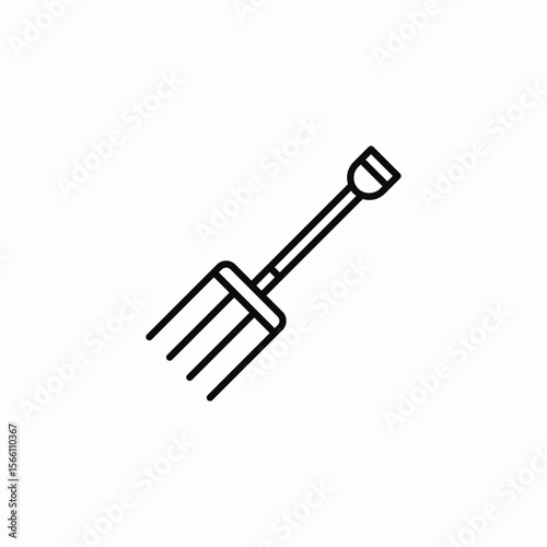 gardening fork icon sign vector