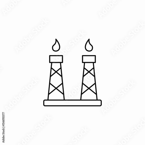 gas flares icon sign vector
