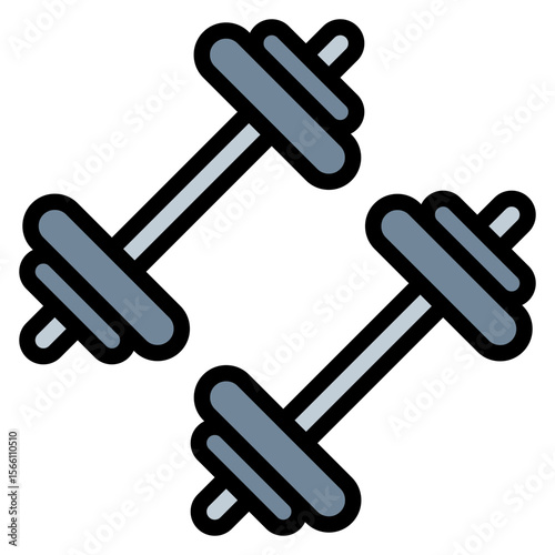 Dumbbell icon vector image. Can be used for Fitness.