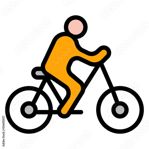 Cycling icon vector image. Can be used for Fitness.