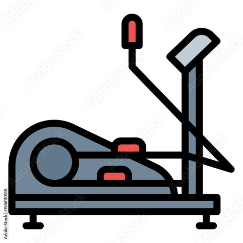 Elliptical Trainer icon vector image. Can be used for Fitness.