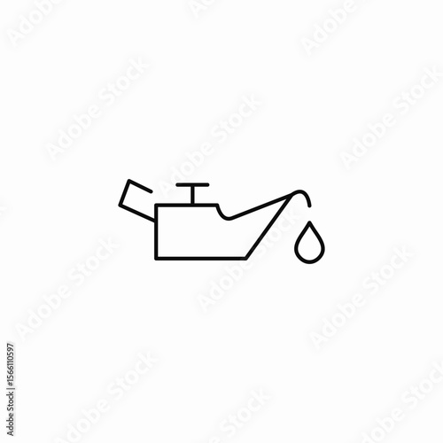 low oil level icon sign vector