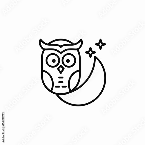 night owl icon sign vector