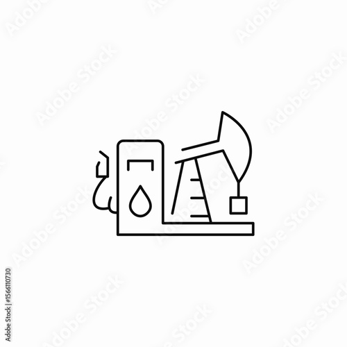 oil extraction icon sign vector
