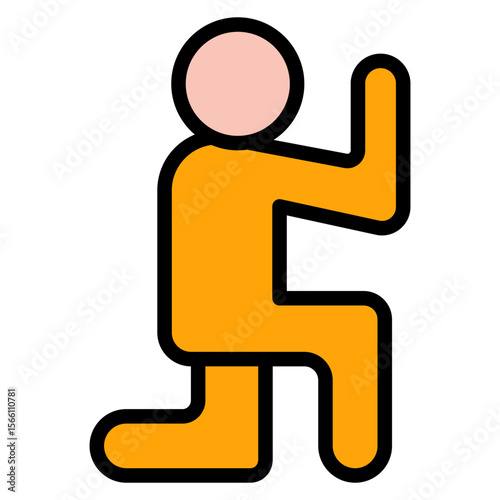 Lunges icon vector image. Can be used for Fitness.