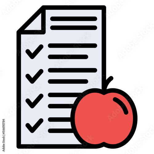 Nutritional Plan icon vector image. Can be used for Fitness.