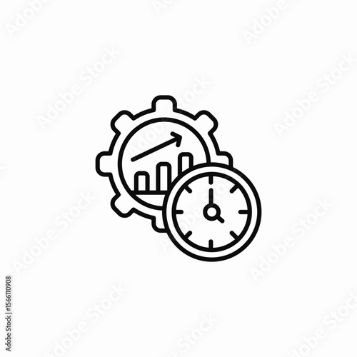 productivity growth icon sign vector