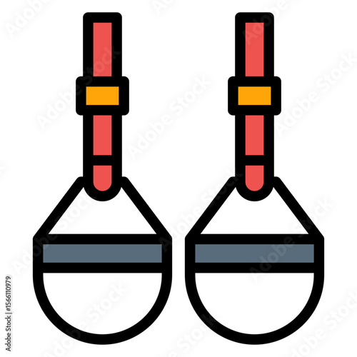 TRX Suspension Training icon vector image. Can be used for Fitness.