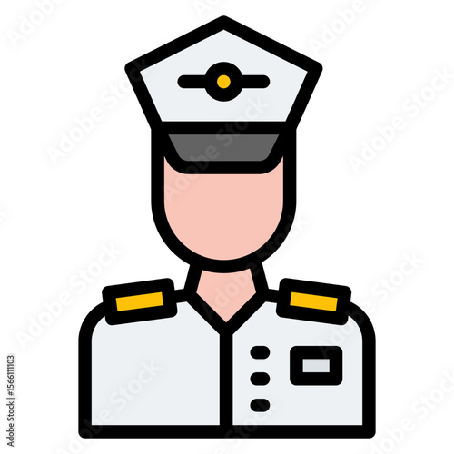 Cabin Crew icon vector image. Can be used for Airplane.