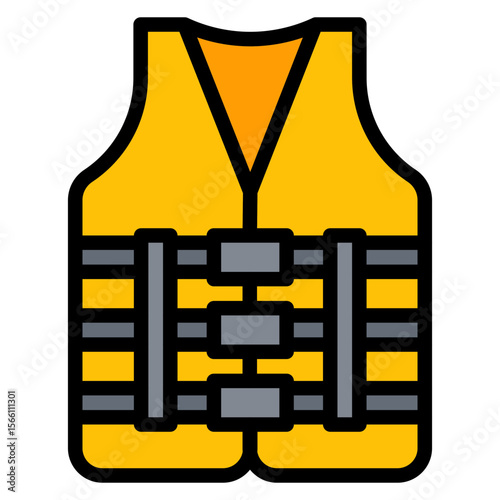 Life Vest icon vector image. Can be used for Airplane.