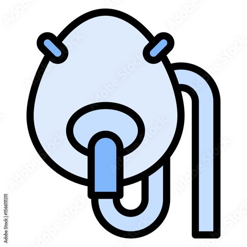 Oxygen Mask icon vector image. Can be used for Airplane.