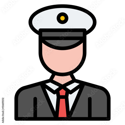 Pilot icon vector image. Can be used for Airplane.