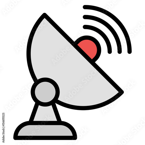 Radar icon vector image. Can be used for Airplane.