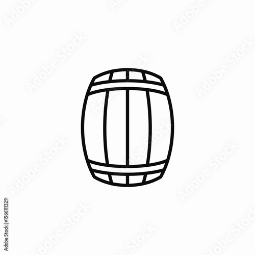 wooden barrel icon sign vector