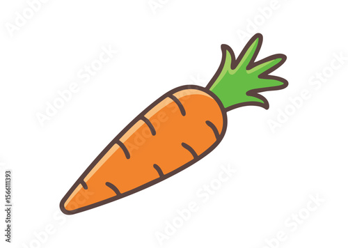Fresh carrot Vector, carrot Icon Illustration