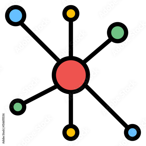 Chemical Structure icon vector image. Can be used for Virtual Lab.