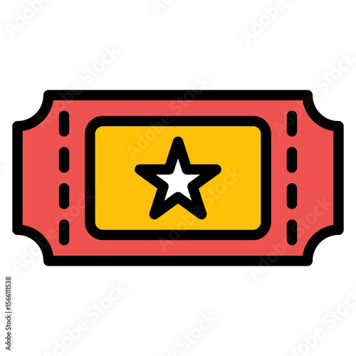 Ticket icon vector image. Can be used for Airplane.