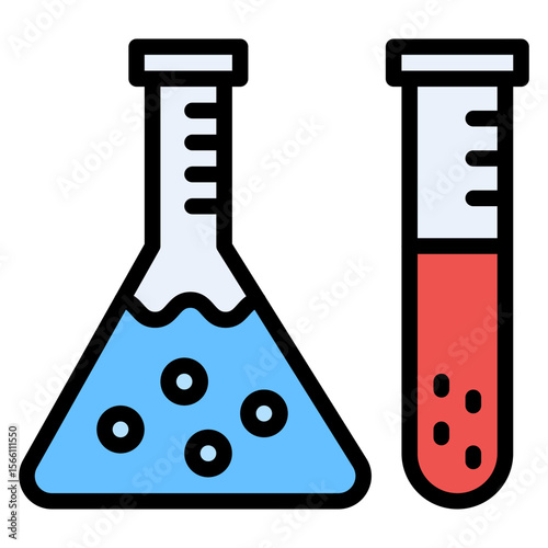 Beaker icon vector image. Can be used for Virtual Lab.