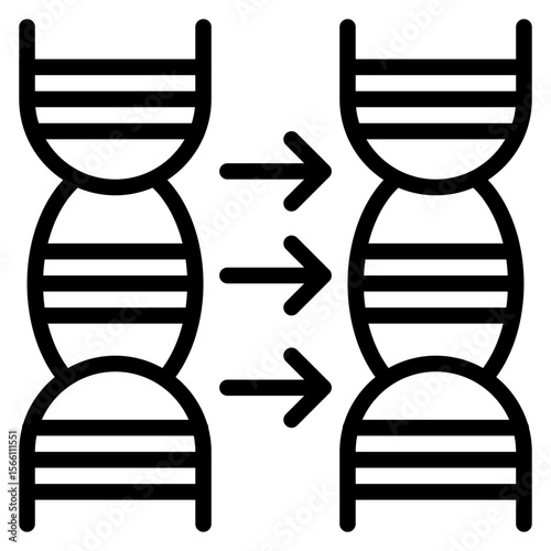 DNA Replication icon vector image. Can be used for Virtual Lab.