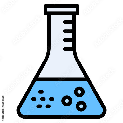 Flask icon vector image. Can be used for Virtual Lab.