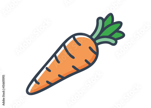 Fresh carrot Vector, carrot Icon Illustration