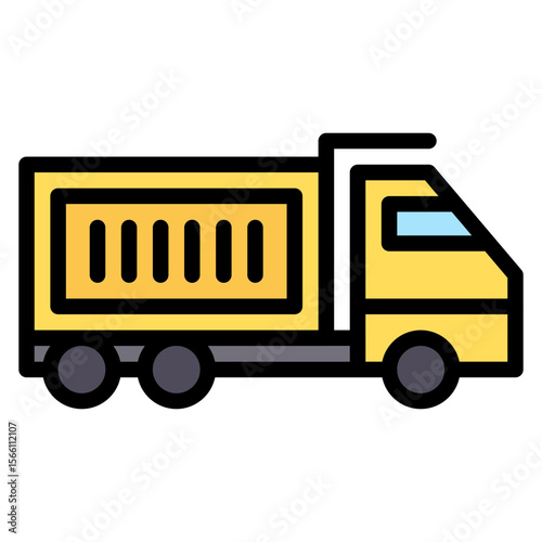 Dumper Truck icon vector image. Can be used for Construction Vehicles.