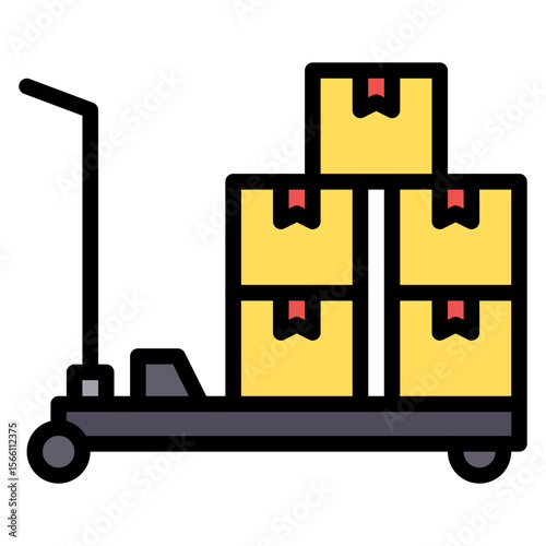 Material Handler icon vector image. Can be used for Construction Vehicles.