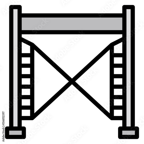 Scaffolding icon vector image. Can be used for Construction Vehicles.
