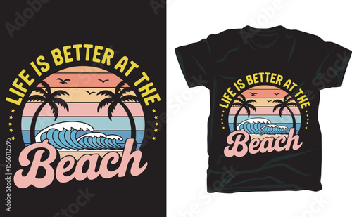 summer beach sunset vintage t shirt