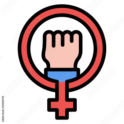 Feminism icon vector image. Can be used for Social Justice.