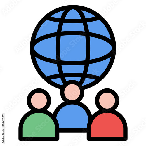 Global Citizenship icon vector image. Can be used for Social Justice.