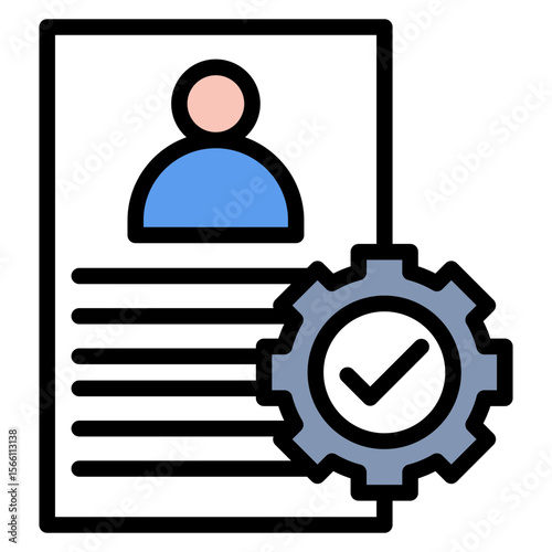 Employee Onboarding icon vector image. Can be used for Hiring Process.