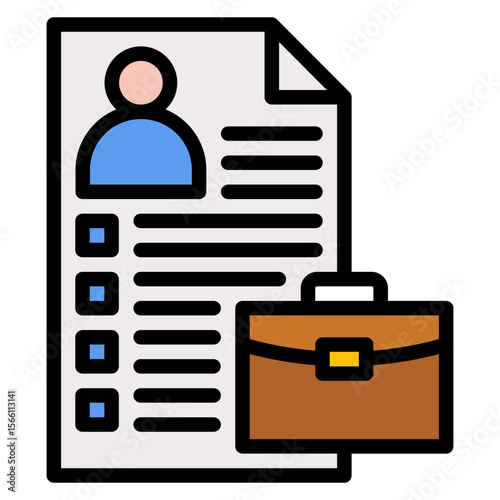 Employment icon vector image. Can be used for Hiring Process.