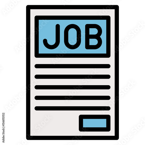 Employment Offer icon vector image. Can be used for Hiring Process.