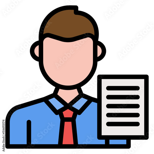 Hiring Manager icon vector image. Can be used for Hiring Process.