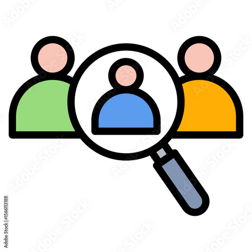 Hiring Team icon vector image. Can be used for Hiring Process.