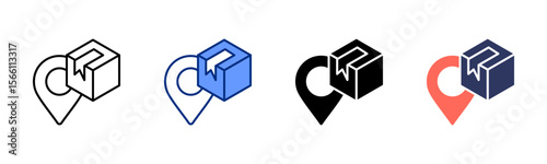 Pickup Point icon sheet multiple style collection