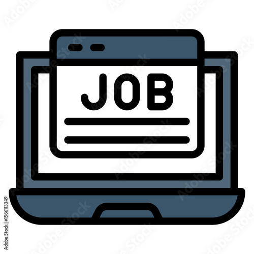 Job Posting icon vector image. Can be used for Hiring Process.