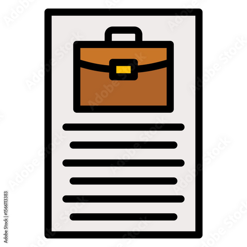 Job Title icon vector image. Can be used for Hiring Process.