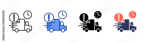 Delayed Shipment icon sheet multiple style collection