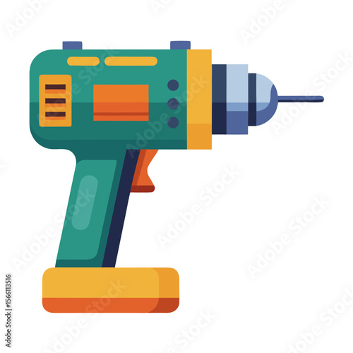 electric drill isolated on white