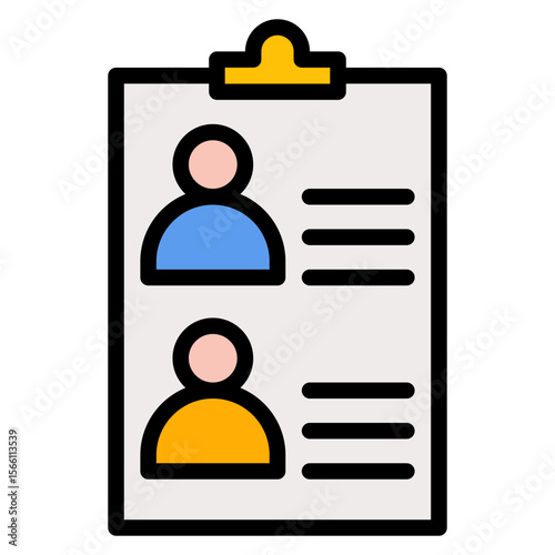 Shortlist icon vector image. Can be used for Hiring Process.