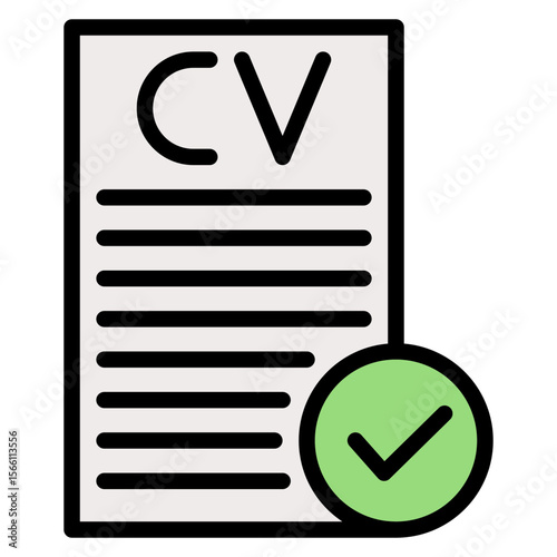 Resume icon vector image. Can be used for Hiring Process.