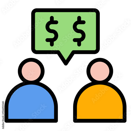 Salary Negotiation icon vector image. Can be used for Hiring Process.