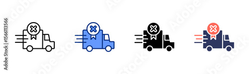 Delivery Attempt icon sheet multiple style collection